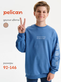 PELICAN, толстовка для мальчиков, Джинс