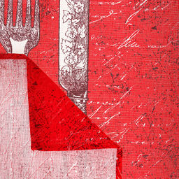 Полотенце кухонное 50х60см "Kitchen", рогожка, хлопок 156г/м2, без упаковки, "Домашняя мода" (Россия)