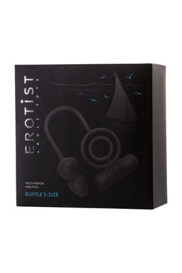 Анальная пробка Erotist с дополнительной стимуляцией, силикон, черная фото 3