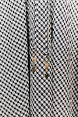 FALDA MIDI CUADRO VICHY / Crudo / Negro - Zara фото 10