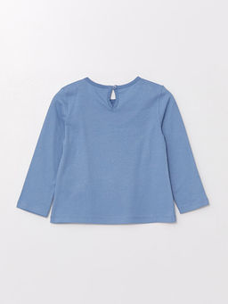 Bisiklet Yaka Bask?l? K?z Bebek Ti??rt - Waikiki фото 2