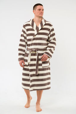 Халат мужской из ультрасофта Артур полосы - Амадэль фото 2