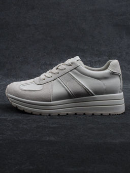 03-A1020-2 LT. BEIGE Кроссовки женские (натуральная кожа, натуральная замша)