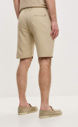 Шорты лен F511-0960-1 d.beige