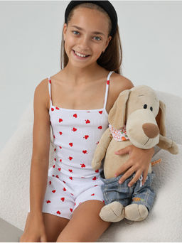 Пижама "Милашка" Белый с шортами