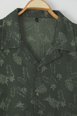 TRENDYOL MAN Haki Regular Fit Keten Gorunumlu %100 Pamuk Erkek Buyuk Beden Gomlek TMNSS25AX00005 - Trendyolmilla фото 2