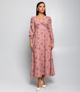 Платье #КТ6858 (1), пудровый - Dommod фото 2