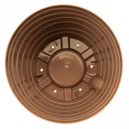 Горшок для цветов пластмассовый "Бриз" 2,7л, бежевый темный (Россия)