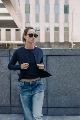 BASIC KNIT CARDIGAN WITH BUTTONS - Zara фото 2