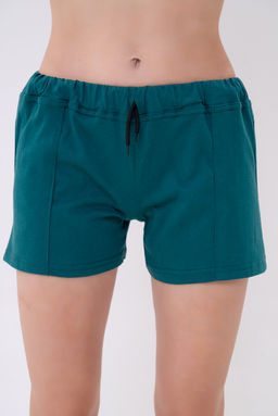 Шорты женские из кулирки Молодежные темно-зеленый - Амадэль фото 2