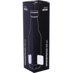 77020-1 Термобутылка 500мл. Drink, белая (х20) - Mayer&boch фото 4