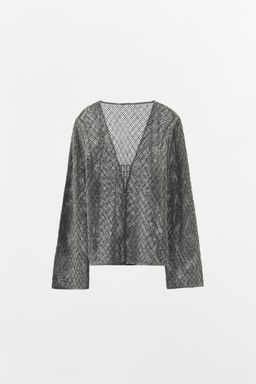 BEADED CROCHET TOP - Zara фото 7