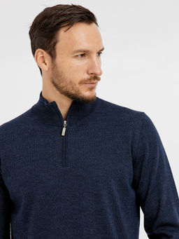 водолазка мужская базовая из шерсти с молнией - Glenfield фото 6