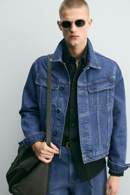 CAZADORA DENIM RELAXED FIT / Azul - Zara фото 7