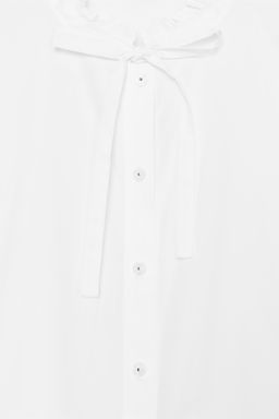 PEPLUM POPLIN SHIRT WITH BOW - Zara фото 9