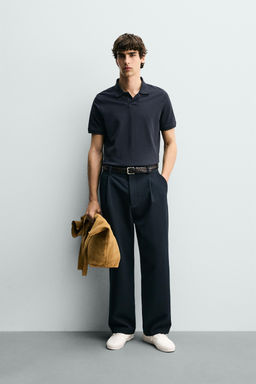 POLO ESTRUCTURA PIQU? / Marino