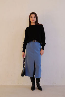 11217 Юбка миди-макси тёмно-голубая - Martichelli фото 4