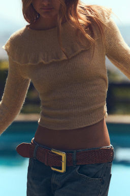 ALPACA AND WOOL FINE KNIT SWEATER - Zara фото 4