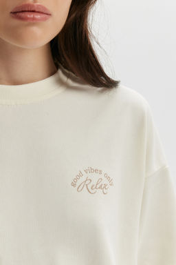 Свитшот с принтом Good vibes only - Mollis фото 3