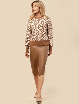 VILATTE / Джемпер двуслойной жаккардовой вязки с кашемиром  фото 4