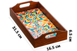 Поднос 31,5*16,5*6,5 см Яркий орнамент прямоугольный - Elan gallery фото 2