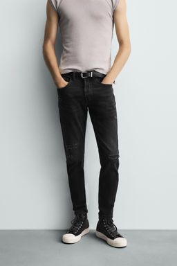 RIPPED SKINNY FIT JEANS - Zara фото 30