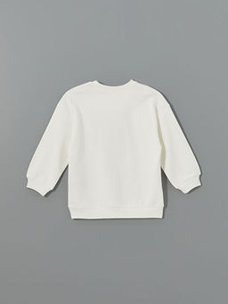 Bisiklet Yaka Bask?l? Erkek ?ocuk Sweatshirt - Waikiki фото 3