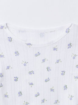 Комплект домашний женский белый с цветочным принтом - Mark formelle фото 5