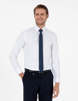 Beyaz Slim Fit Uzun Kollu G_mlek