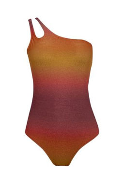 Fall in Love Regular Fit Parlak Kumas Tek Omuzlu Mayo