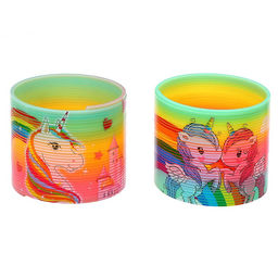 Цена за 7 шт. Пружинка радуга «Единорог», выды МИКС