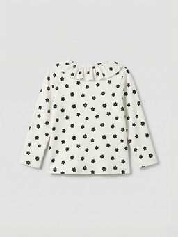 ?i?ek Desenli K?z Bebek Bluz ve Tayt
