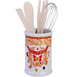 30777 Подставка с кухонными принадлежностями 5пр Романтика долом/дер LR (х36)
