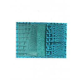 Обложка для паспорта Croco-П-405 (5 кред карт) натуральная кожа бирюза кайман (72) 264660  фото 2