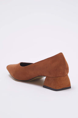 Taba Suet Sivri Burun Kad?n Blok Topuklu Ayakkab? 
TAKAW26TO00006 - Trendyolmilla фото 8