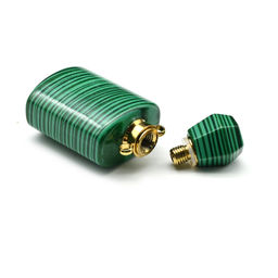 Парфюмерный флакон-кулон из малахита (имитация) 18*12*36мм