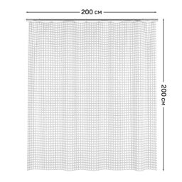 VAL NC-3-SC-1820 Штора для ванной комнаты, полиэстер, 200*200 см, моно, серый, CLASSIC GREY, шт