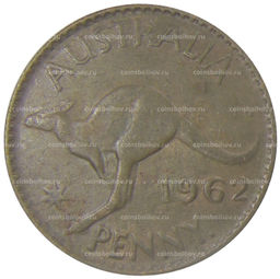 Монета 1 пенни 1962 года Австралия