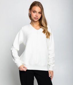 Джемпер #КТ8208, молочный