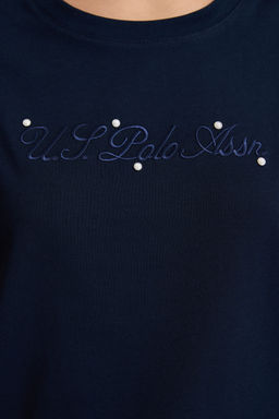 Kad_n Lacivert Bisiklet Yaka Ti__rt - U.s. polo assn фото 6