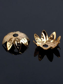 Цена за 2 шт. Шапочки для бусин (набор 50 шт.) СМ-011-1, 3.5?8 мм, цвет золото