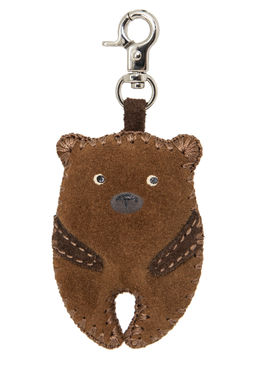 Брелок кожаный Миша ДС-488.30 мокко