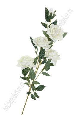 Веточка декоративная "Роза" 100 см (SF-7871) белый