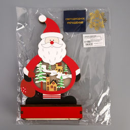 Светодиодная фигура «Дед Мороз» 24×13×5 см, дерево, от батареек АА×2, свечение тёплое белое