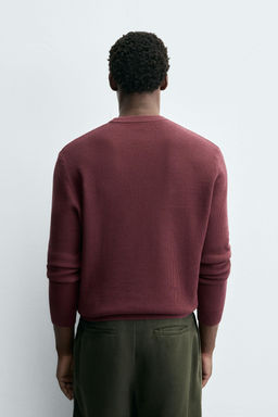 REGULAR FIT TEXTURED SWEATER - Zara фото 3