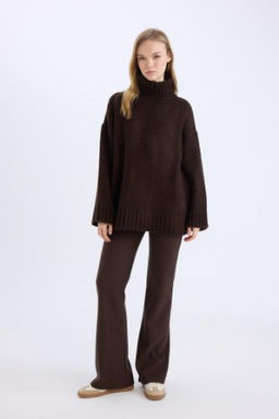 Wide Leg Genis Paca Esnek Belli Uzun Boy Pantolon