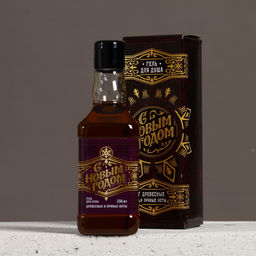 Гель для душа виски мужской С Новым Годом!, 250 мл, аромат древесный с пряными нотами, Чистое счастье фото 3