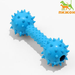 Игрушка жевательная Грозная гантель, 15 х 5 см, синяя