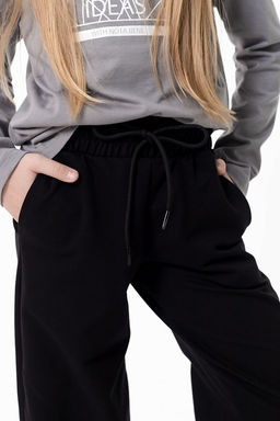 Брюки джоггеры из футера М225114а черный - Елена фото 7