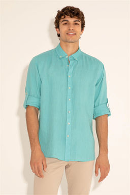 Мужская мятная рубашка с длинным рукавом - U.s. polo assn фото 12